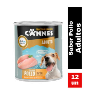 pack 12 lata cannes adulto pollo 375 grs