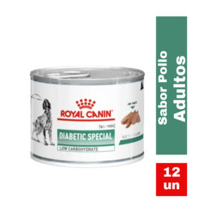 pack 12 lata royal canin diabético 195 grs